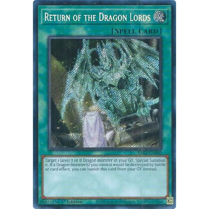 Image for Return of the Dragon Lords (Secret Rare) (RA03-EN060) - YuGiOh