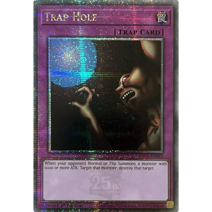 Image for Trap Hole (Quarter Century Secret Rare) (RA03-EN085) - YuGiOh