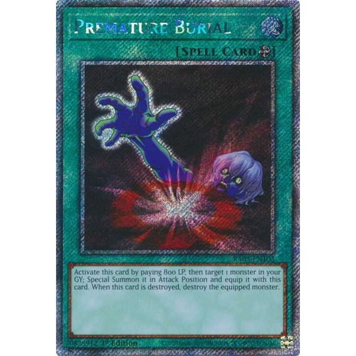 Image for Premature Burial (Platinum Secret Rare) (RA03-EN103) - YuGiOh