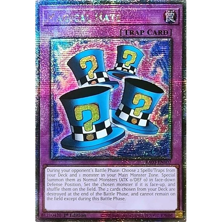 Image for Magical Hats (Quarter Century Secret Rare) (RA03-EN107) - YuGiOh
