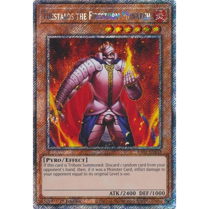 Image for Thestalos the Firestorm Monarch (Platinum Secret Rare) (RA03-EN143) - YuGiOh