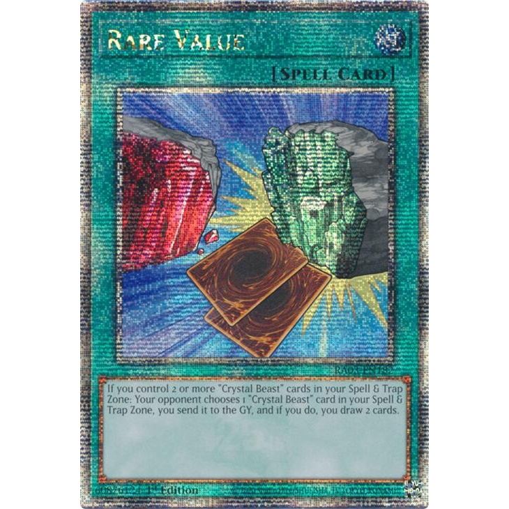 Image for Rare Value (Quarter Century Secret Rare) (RA03-EN182) - YuGiOh