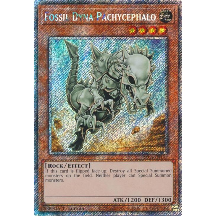 Image for Fossil Dyna Pachycephalo (Platinum Secret Rare) (RA03-EN195) - YuGiOh