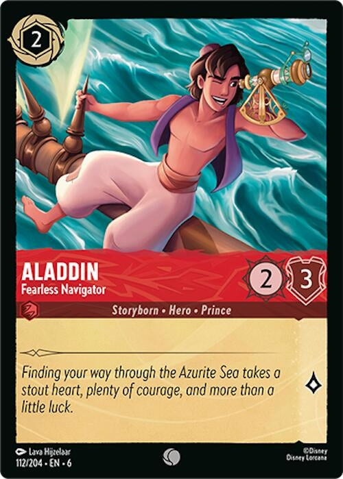 Image for Aladdin - Fearless Navigator (112/204) (6) - Disney Lorcana