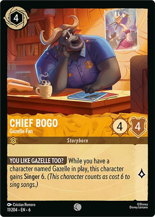 Image for Chief Bogo - Gazelle Fan (11/204) (6) - Disney Lorcana
