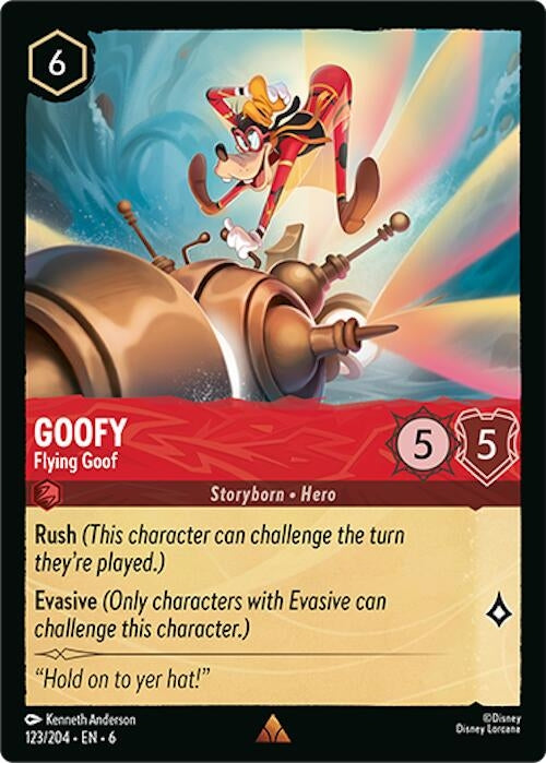 Image for Goofy - Flying Goof (123/204) (6) - Disney Lorcana