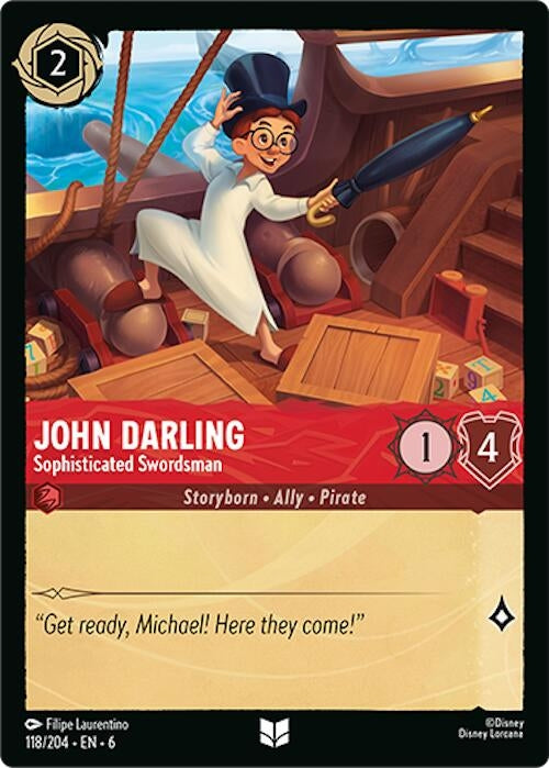 Image for John Darling - Sophisticated Swordsman (118/204) (6) - Disney Lorcana