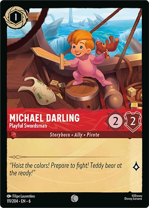 Image for Michael Darling - Playful Swordsman (111/204) (6) - Disney Lorcana