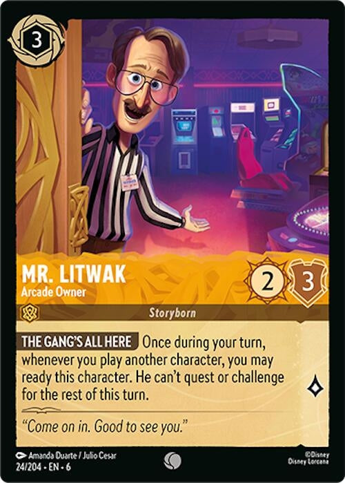 Image for Mr. Litwak - Arcade Owner (24/204) (6) - Disney Lorcana
