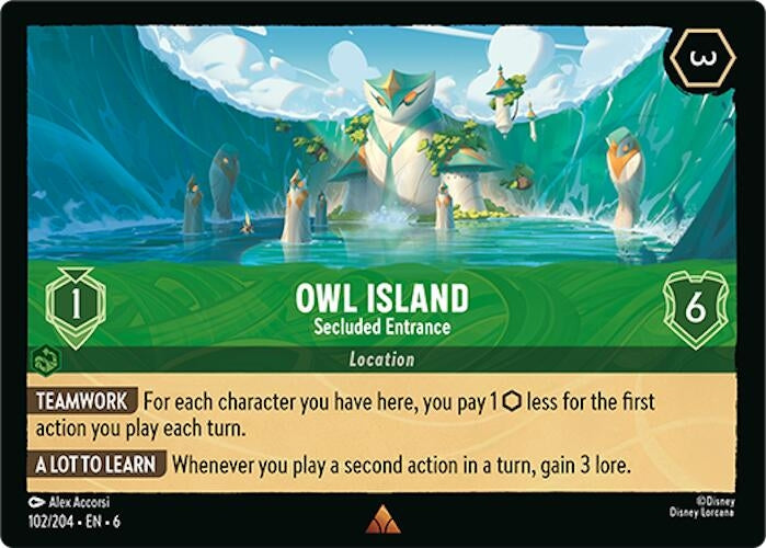 Image for Owl Island - Secluded Entrance (102/204) (6) - Disney Lorcana