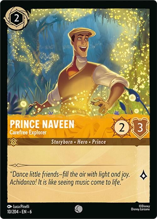 Image for Prince Naveen - Carefree Explorer (10/204) (6) - Disney Lorcana
