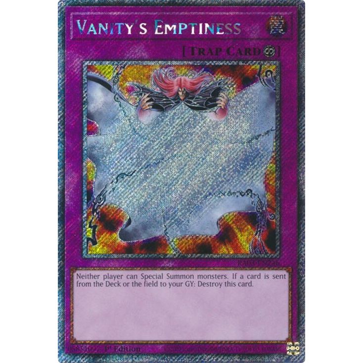 Image for Vanity's Emptiness (Platinum Secret Rare) (RA03-EN246) - YuGiOh