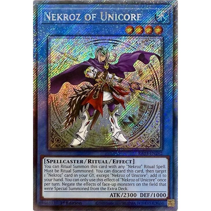 Image for Nekroz of Unicore (Platinum Secret Rare) (RA03-EN262) - YuGiOh