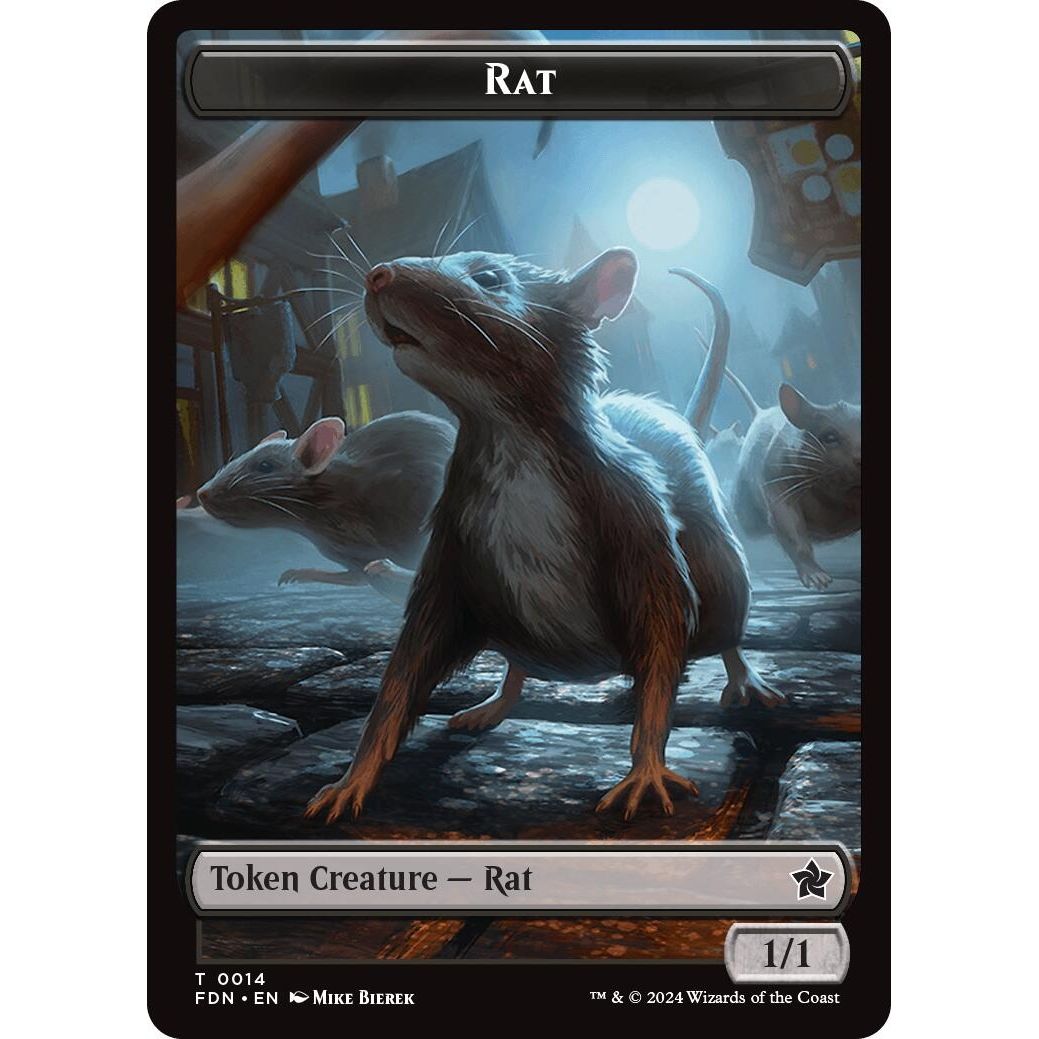 Image for Rat (0014) // Zombie Double-Sided Token (14 // 15) (FDN) - Magic: The Gathering