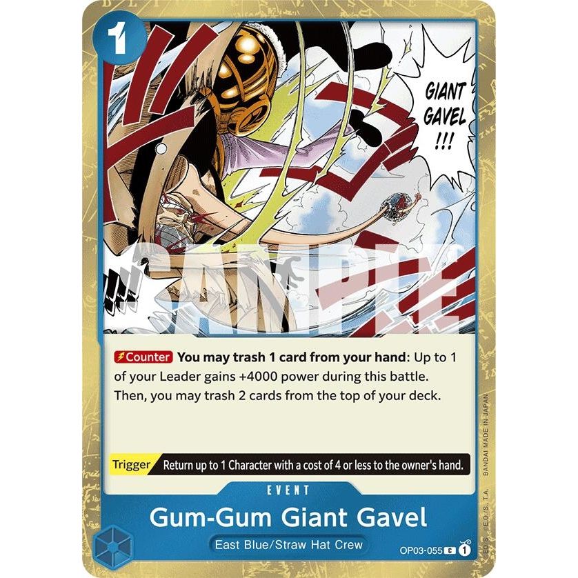 Image for Gum-Gum Giant Gavel (Jolly Roger Foil) (OP03-055) (PRB-01) - One Piece Card Game