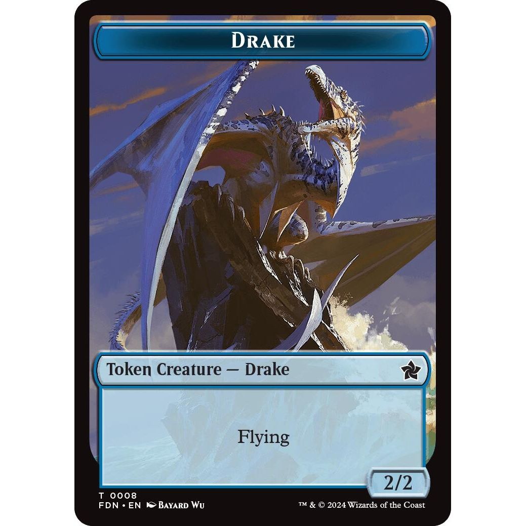 Image for Drake // Goblin Doubled-Sided Token (8 // 18) (FDN) - Magic: The Gathering