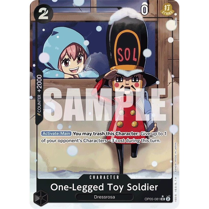 Image for One-Legged Toy Soldier (Alternate Art) (OP05-081) (PRB-01) - One Piece Card Game