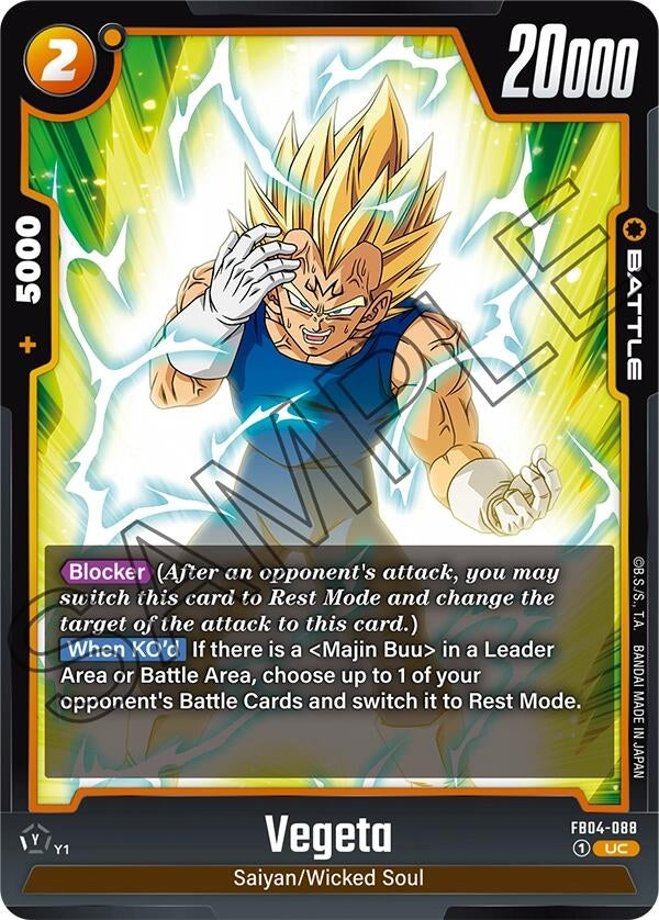 Image for Vegeta - FB04-088 (FB04-088) (FB04) - Dragon Ball Super: Fusion World