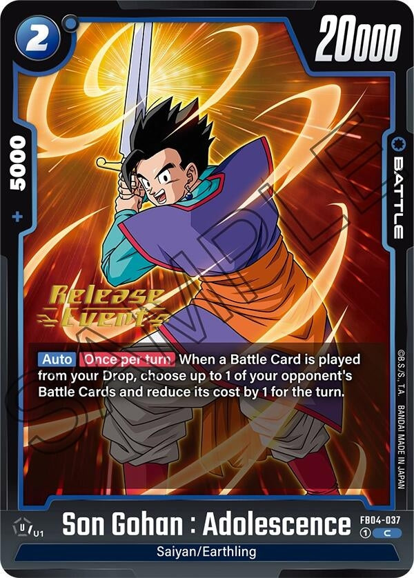Image for Son Gohan : Adolescence - FB04-037 (FB04-037) (FB04_PR) - Dragon Ball Super: Fusion World