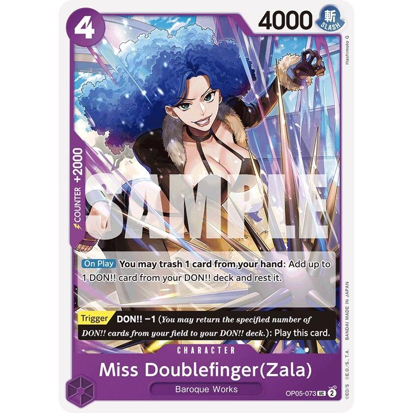 Image for Miss Doublefinger(Zala) (Reprint) (OP05-073) (PRB-01) - One Piece Card Game