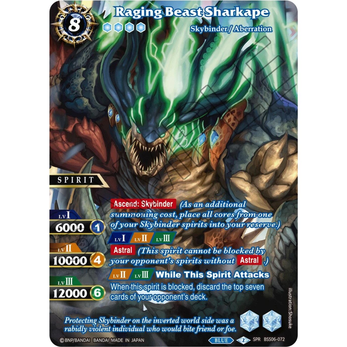Image for Raging Beast Sharkape (SPR) (BSS06-072) (BSS06) - Battle Spirits Saga