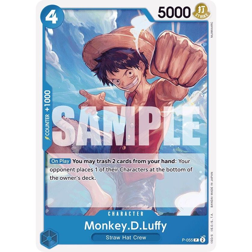 Image for Monkey.D.Luffy (P-055) (Reprint) (P-055) (PRB-01) - One Piece Card Game