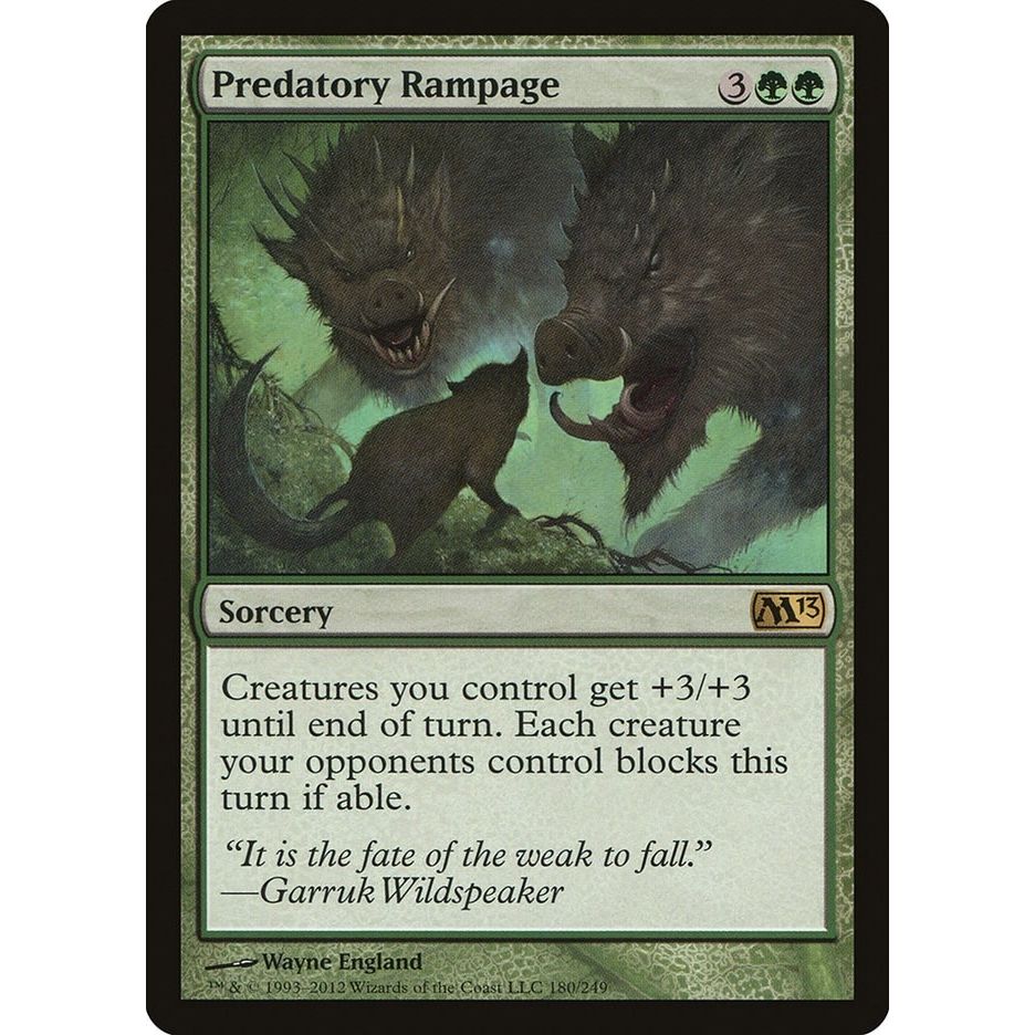 Image for Predatory Rampage (180) (M13) - Magic: The Gathering