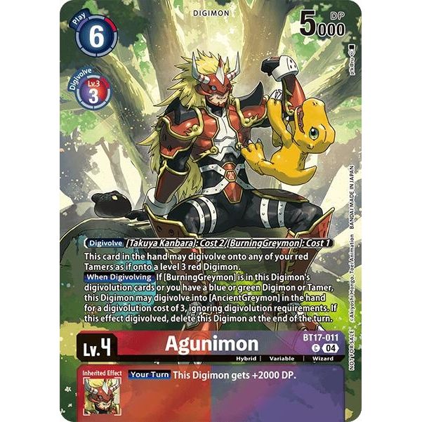 Image for Agunimon (Legend Pack 2024 Box Topper) (BT17-011 C) - Digimon Card Game