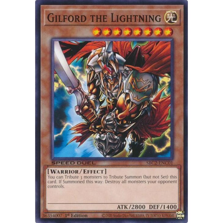 Image for Gilford the Lightning (SBC2-ENC01) (SBC2) - YuGiOh