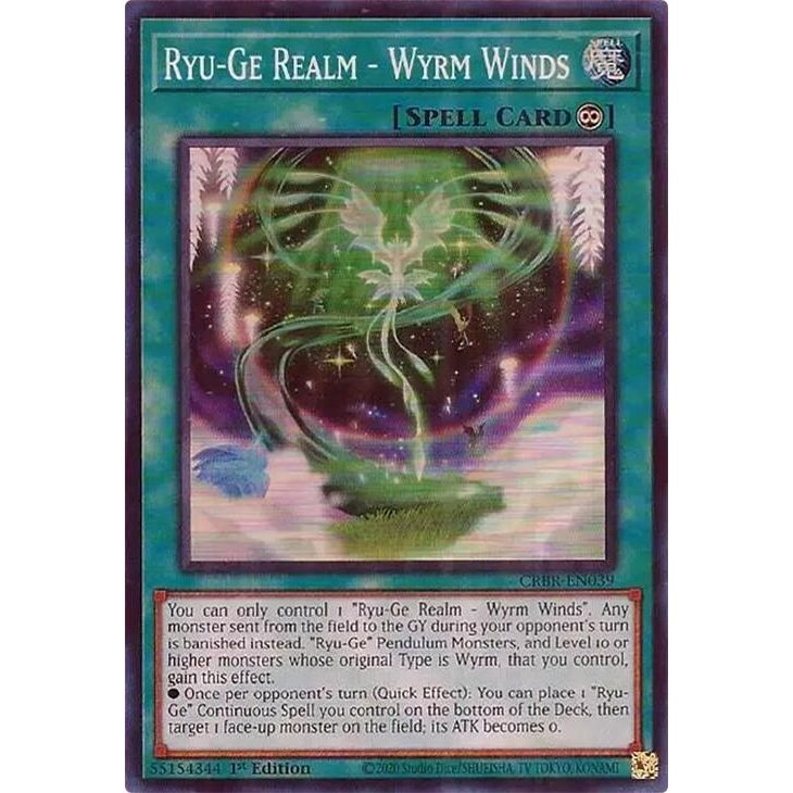 Image for Ryu-Ge Realm - Wyrm Winds (SR) (CRBR-EN039) (CRBR) - YuGiOh