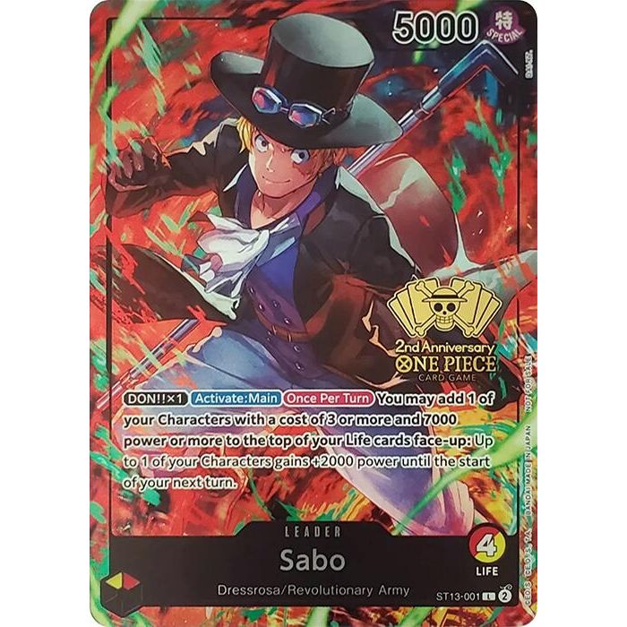 Image for Sabo (2nd Anniversary Tournament) (ST13-001) (OP-PR) - One Piece Card Game