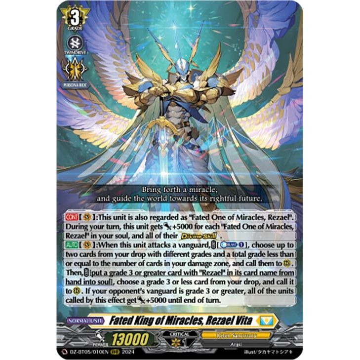 Image for Fated King of Miracles, Rezael Vita (DZ-BT05/010EN) (DZ-BT05) - Cardfight Vanguard