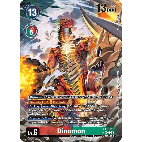 Image for Dinomon (Alternate Art) (EX8-016 SR) - Digimon Card Game