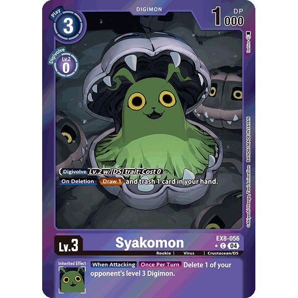 Image for Syakomon (Limited Foil) (EX8-056 C) - Digimon Card Game