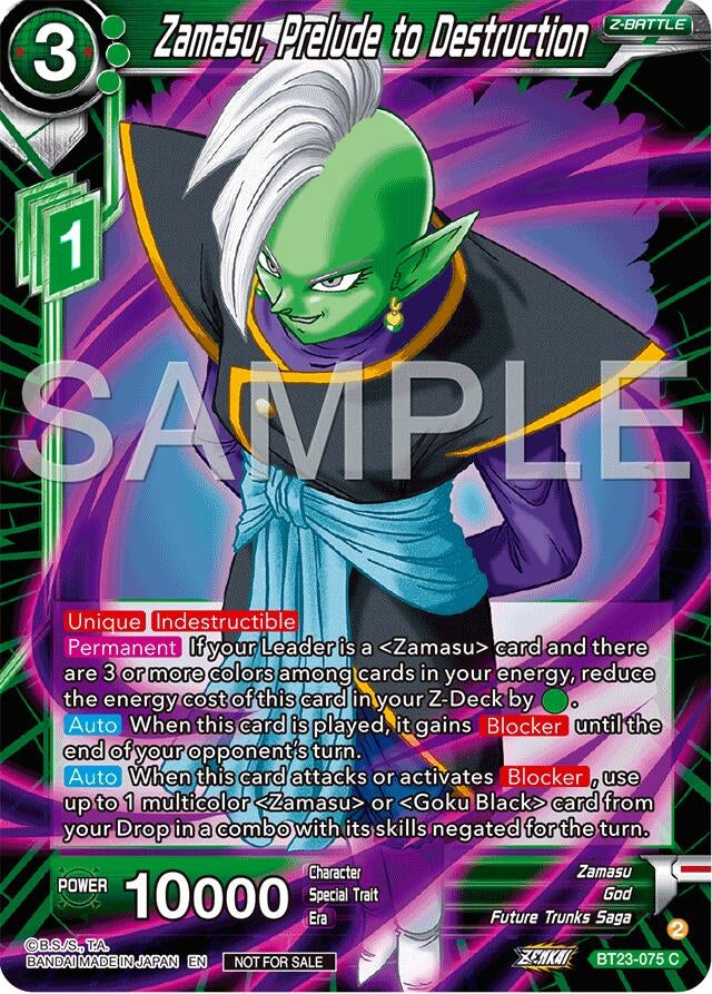 Image for Zamasu, Prelude to Destruction (Championship 2024 Finals Zenkai Pack) (BT23-075) (TPR) - Dragon Ball Super: Masters