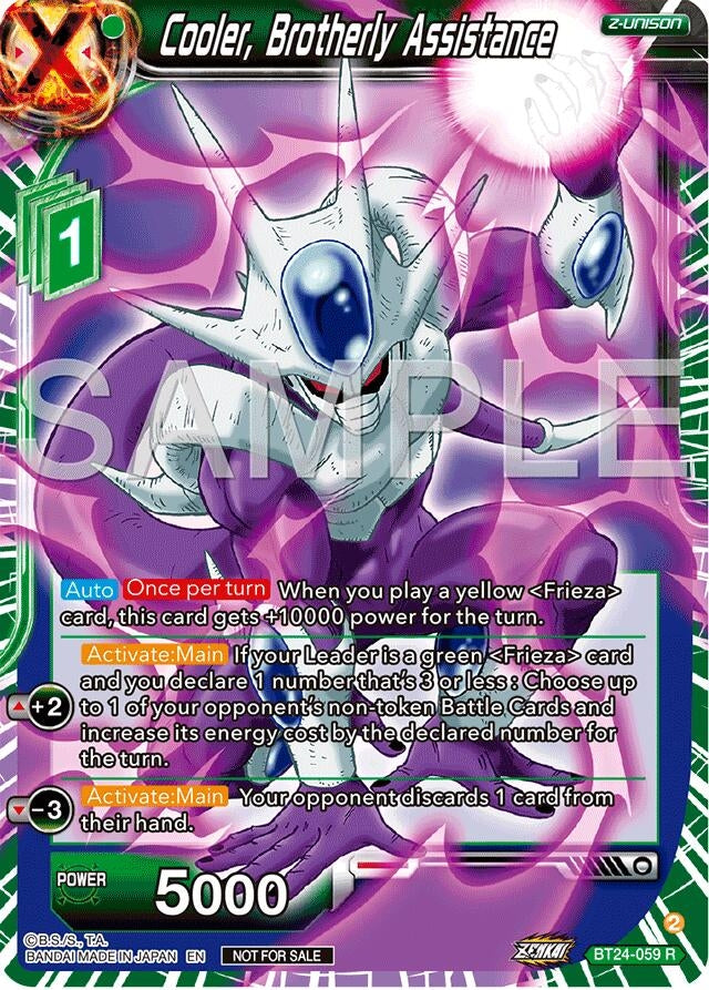 Image for Cooler, Brotherly Assistance (Championship 2024 Finals Zenkai Pack) (BT24-059) (TPR) - Dragon Ball Super: Masters