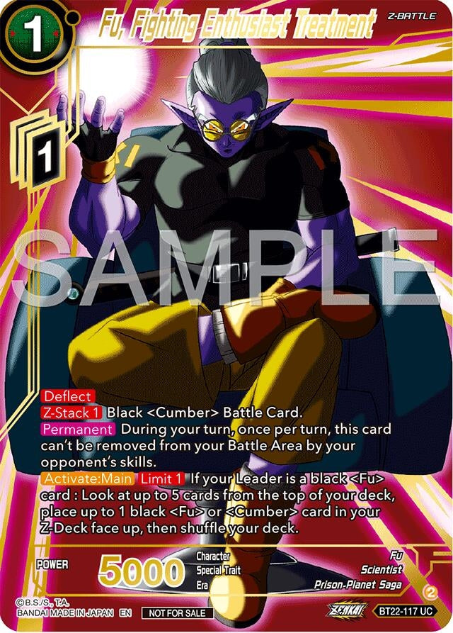 Image for Fu, Fighting Enthusiast Treatment (Championship 2024 Finals Zenkai Pack) (Gold Stamped) (BT22-117) (TPR) - Dragon Ball Super: Masters