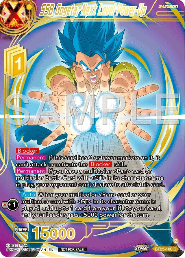 Image for SSB Gogeta, Next Level Power-Up (Championship 2024 Finals Zenkai Pack) (Gold Stamped) (BT25-100) (TPR) - Dragon Ball Super: Masters