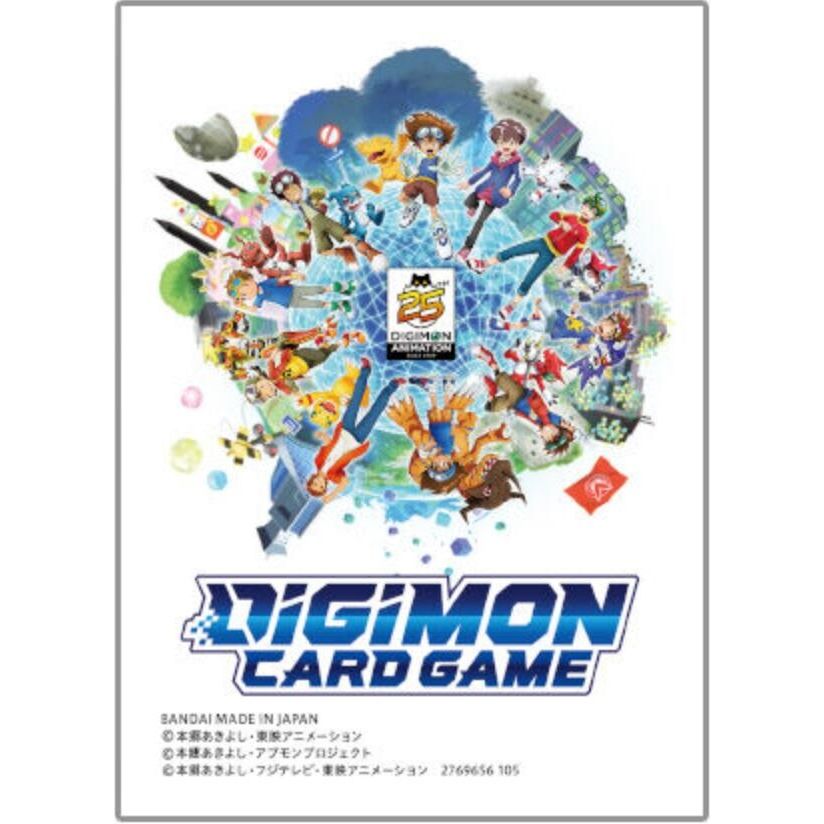 Image for Digimon Card Game Official Sleeves - Digimon Animation Series 25th Anniversary Set Deck Sleeves (50-Pack) - Card Sleeves