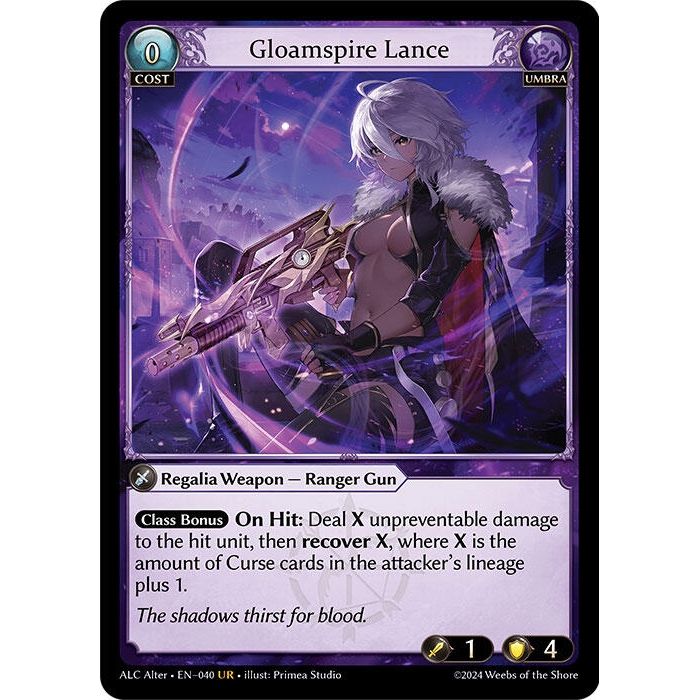 Image for Gloamspire Lance (040) (ALC Alter) - Grand Archive TCG