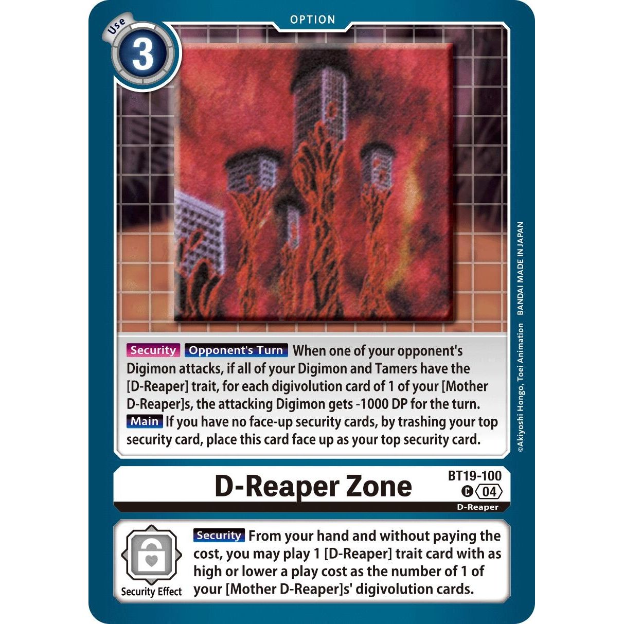 Image for D-Reaper Zone (BT19-100 C) (BT19-20) - Digimon Card Game