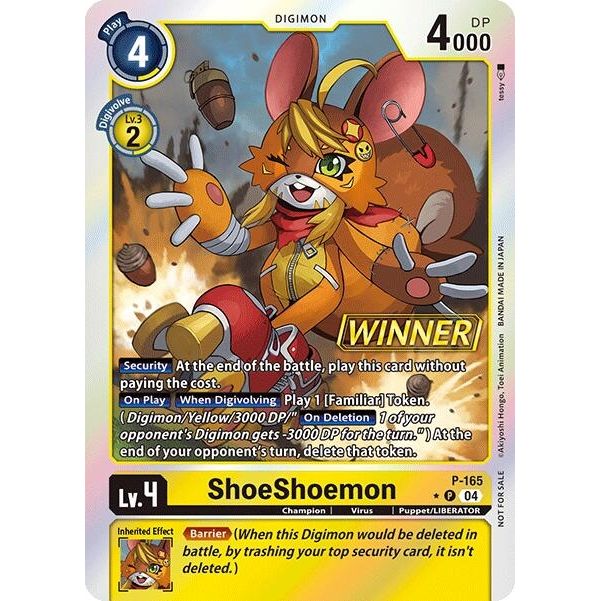 Image for ShoeShoemon (Store Tournament 2025 Vol.1 Winner Pack) (P-165 P) (D-PR) - Digimon Card Game