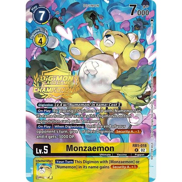 Image for Monzaemon (Championship 2024 Tamers Pack) (RB1-018 R) (RB-01) - Digimon Card Game