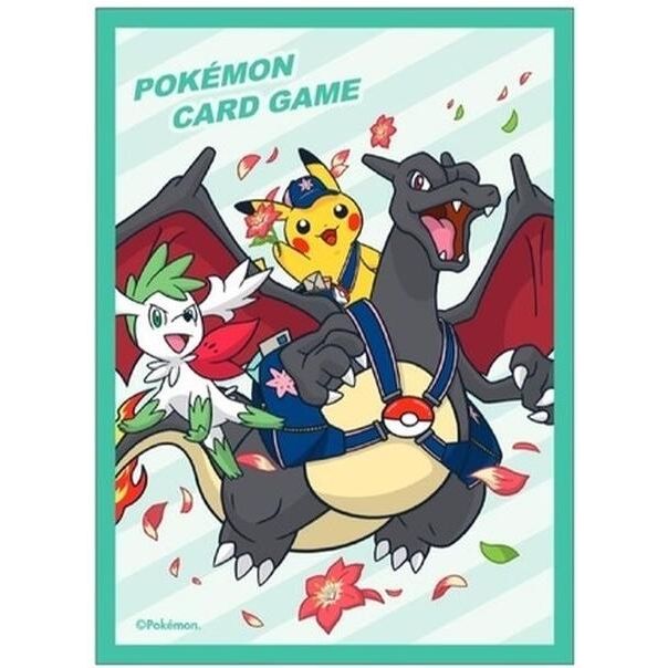 Image for Pokemon TCG: Pokemon Center Japan Exclusive Card Sleeves - Shaymin & Charizard & Pikachu, Special Delivery (64-Pack) - Card Sleeves