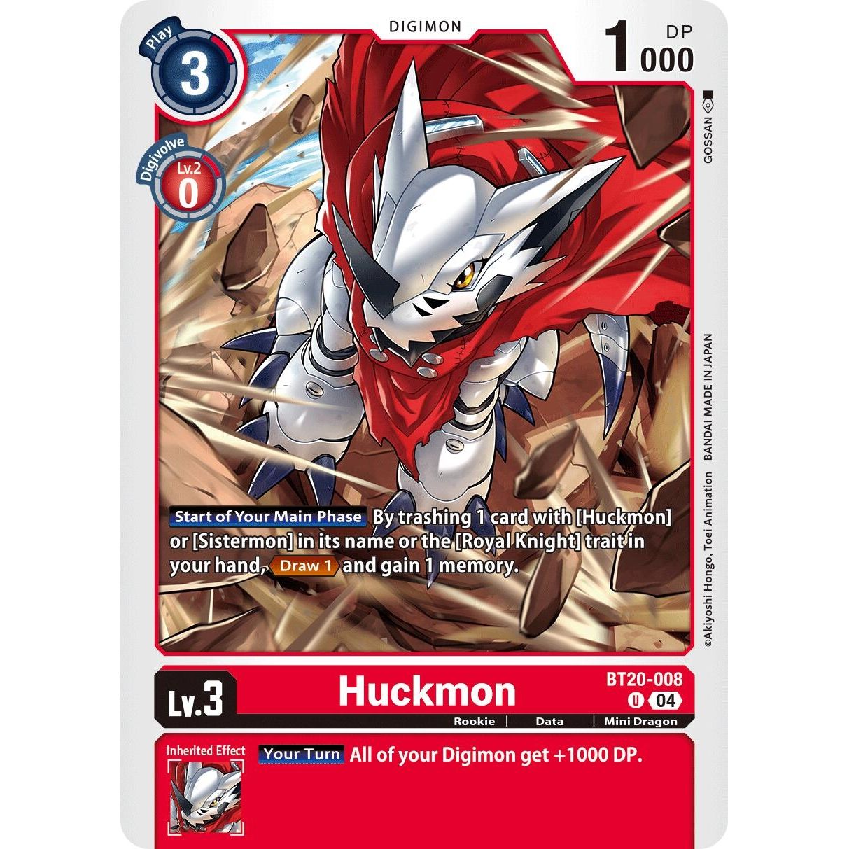 Image for Huckmon (BT20-008 U) (BT19-20) - Digimon Card Game