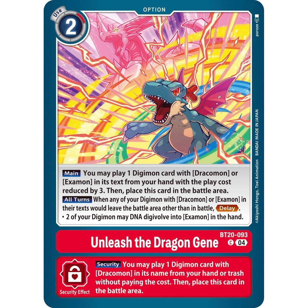 Image for Unleash the Dragon Gene (BT20-093 C) (BT19-20) - Digimon Card Game