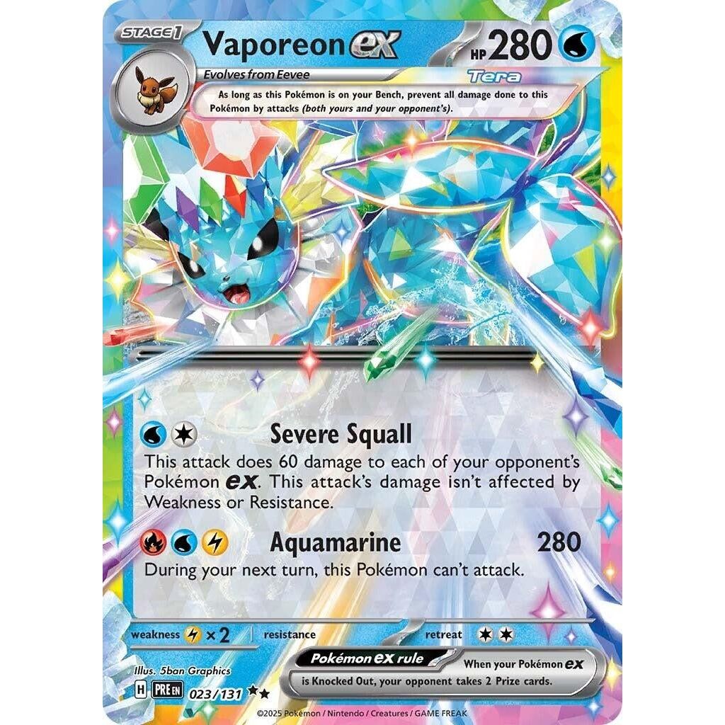 Image for Vaporeon ex (023/131) (PRE) - Pokemon