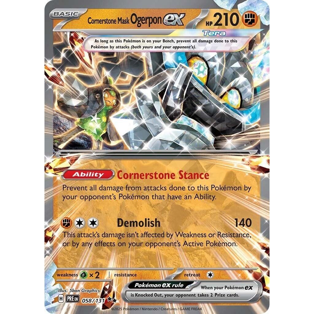Image for Cornerstone Mask Ogerpon ex (058/131) (PRE) - Pokemon