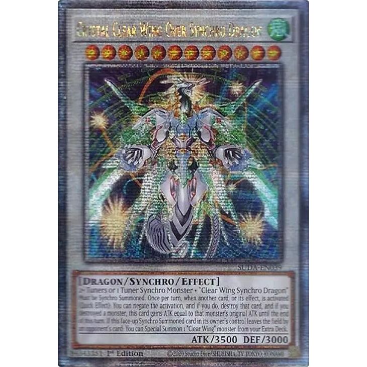 Image for Crystal Clear Wing Over Synchro Dragon (Quarter Century Secret Rare) (SUDA-EN039) (SUDA) - YuGiOh