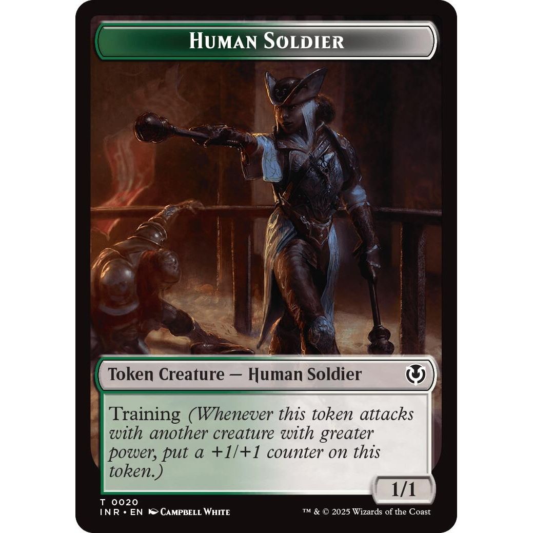 Image for Human Soldier (0020) // Emblem - Tamiyo, Field Researcher Double-Sided Token (20 // 26) (INR) - Magic: The Gathering